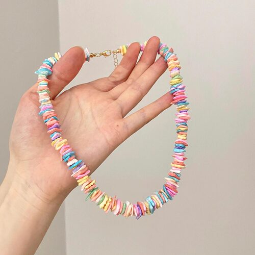 Vintage｜Rainbow gravel项链