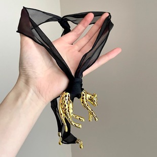 golden yarn leopard项链 Soft Vintage古着