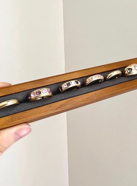 Vintage古着 Court-style colorful gemstone inlay套戒