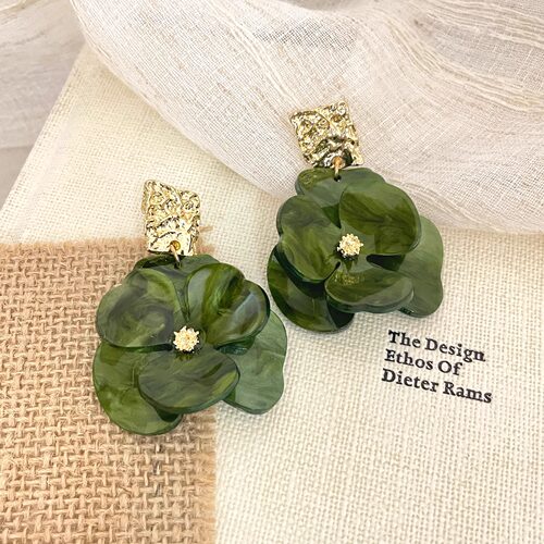 Vintage古着 Green of Morino耳饰