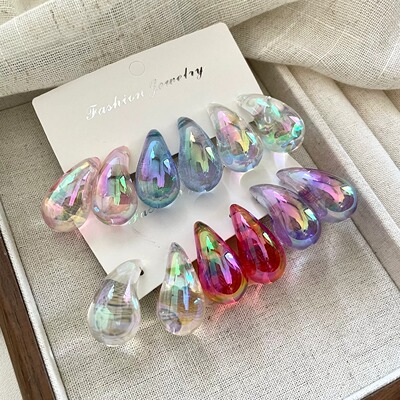 Vintage古着 Rainbow light sequence耳饰