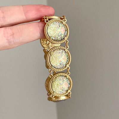 Vintage古着 Mermaid girl relief手镯