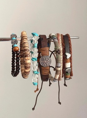 Vintage古着 Bohemian coconut shell tree of life手串