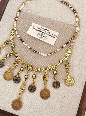 Vintage古着 Remains of ancient coins项链