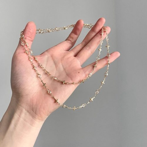 Vintage古着 Stars in the night满天星轻奢小众锁骨链