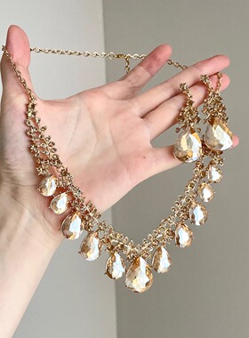 Vintage古着 Luxurious banquet gems套装