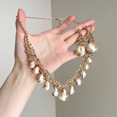 Vintage古着 Luxurious banquet gems套装