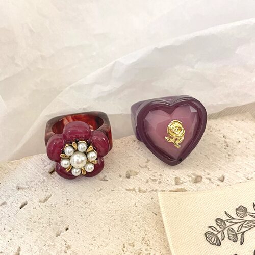 Vintage古着 Berry and pearl戒指