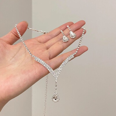 Vintage古着 Tassel water zirconium套装