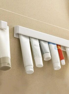 Wall Mount Bathroom LongToothpaste Holder Multifunctional Sp