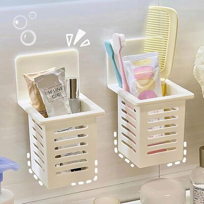 1PC Wall Mounted Toothbrush Holder Set for Bathroom. Spoons