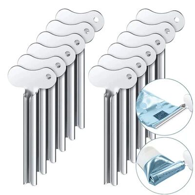 1-6 Pcs Stainless Steel Toothpaste Tube Squeezers Metal Key