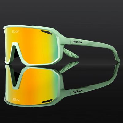 SCVCN New Cycling Glasses Bike Sunglasses Men UV400 Eyewear