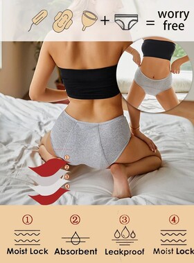 Women's Menstrual Panties Low Waisted 5-layer Physiological
