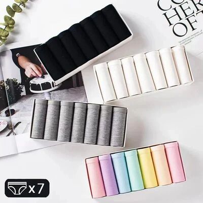 7Pcs Underwear Women's Cotton Panties Sexy Briefs Girls Brea