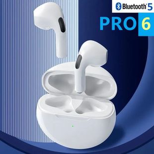 TWS Pro6 Earphone Bluetooth Headphones with Mic 9D Stereo Pr