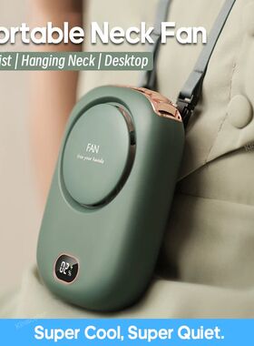 Portable Hanging Neck Fan Mini Cooling Waist Fans Bladeless