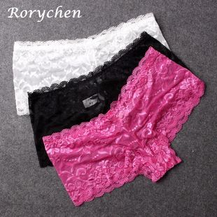 New Lace Boy Short Panties Women Underwear Shorts Boxer Soft