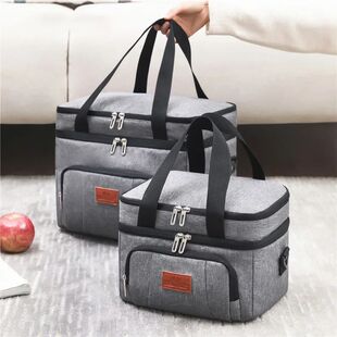 Multifunctional Double Layers Tote Cooler Lunch Bags for Wom