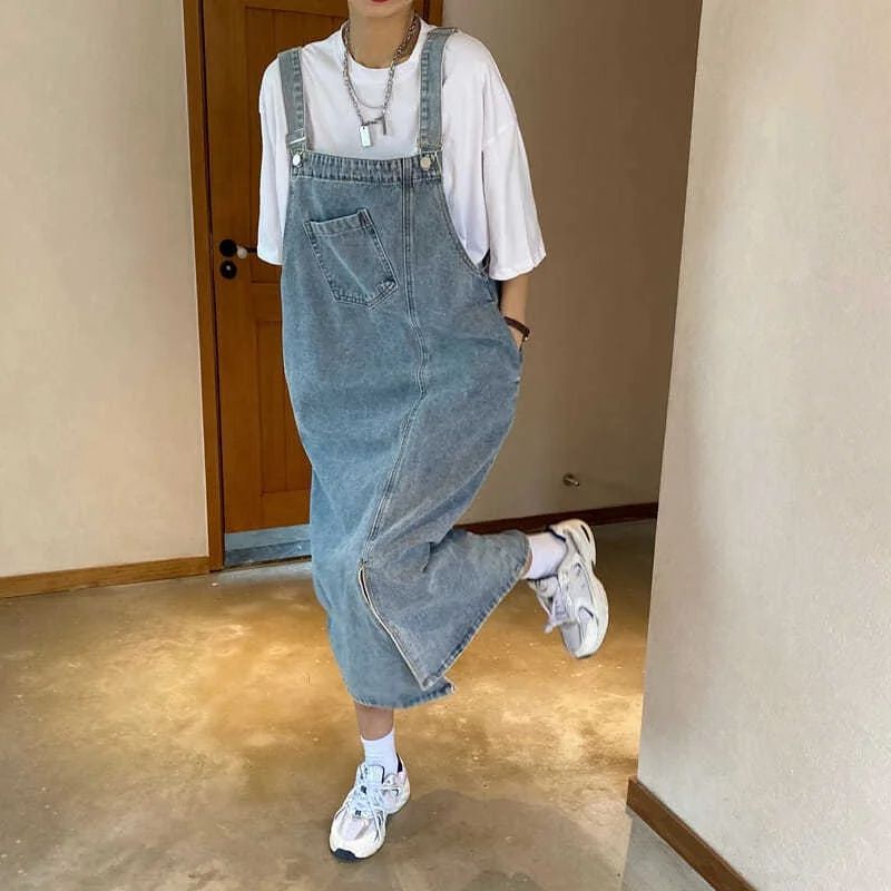 Spring Summer Denim Overall Dress Women Sleeveless Jeans Dre