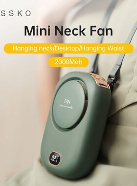 Vissko Portable Hanging Neck Fan Mini Fans with Adjustable L