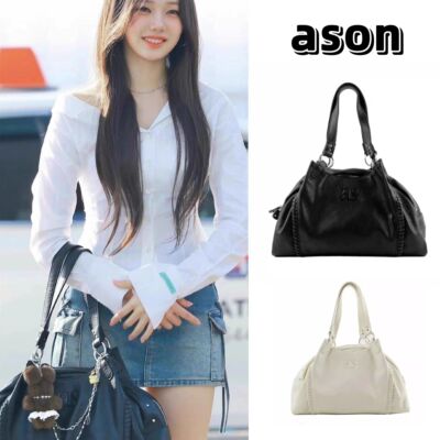 Korean niche ASON 24FW leather mini motorcycle single should