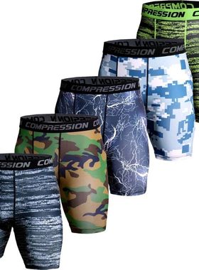 Compression Shorts Men 3D Print Camouflage Bodybuilding Tigh