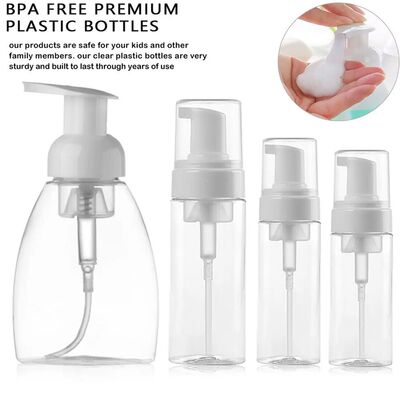 Clear Blue Shampoo Lotion Shower Gel Foam Pump Bottles Foami