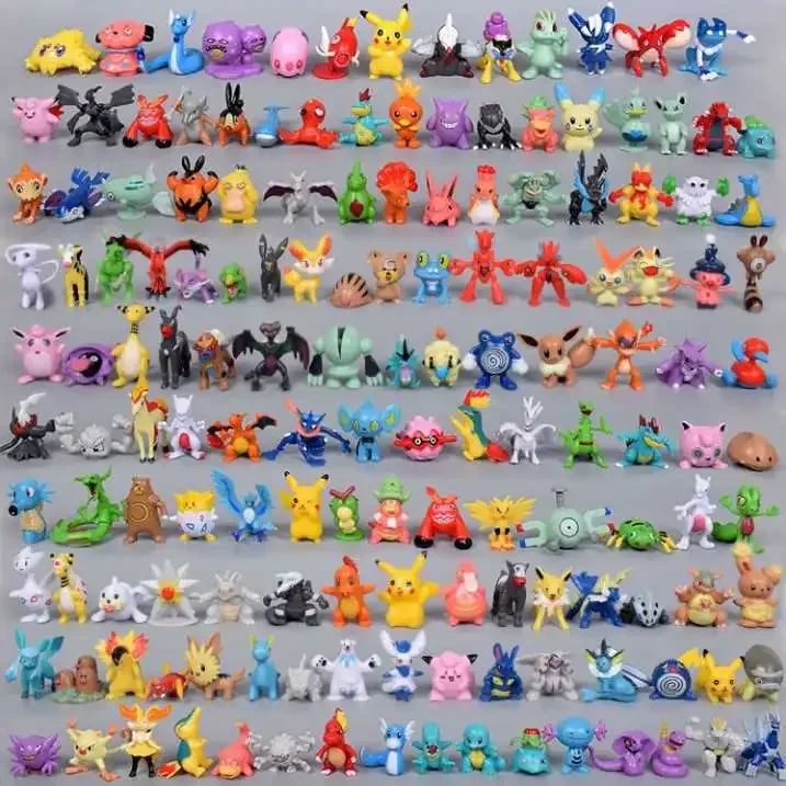 24-144pcs Pokemon Figure Model  Pikachu Anime Dolls 2-3CM Or