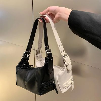 Y2K Style Shoulder Bag For Women Trendy Motorcycle Handbag M