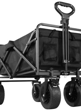 Collapsible Folding Utility Beach Cart Wagon Heavy Duty Larg
