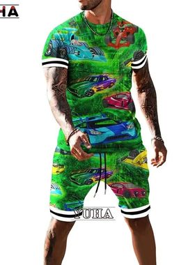 2024 Men's Vintage Street 3D Printed T-Shirt Men's High Qual