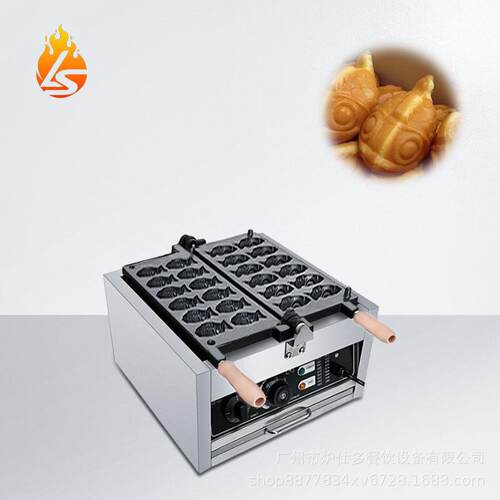 电热12孔迷你鲷鱼烧机台湾小鱼饼小吃双面加热商用mini3D鲷鱼烧机