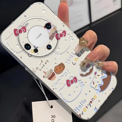 适用华为Mate60Pro手机壳Huawei mate60pro镜头全包镂空KT猫防摔ALNAL80超薄软壳高颜值凯蒂猫保护套简约新款