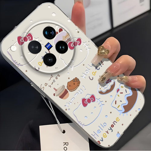 适用vivoX500ProMax手机壳vivo x500Promax镜头全包V2602A磨砂可爱冰淇淋小猫咪防摔软壳高级保护套卡通新款
