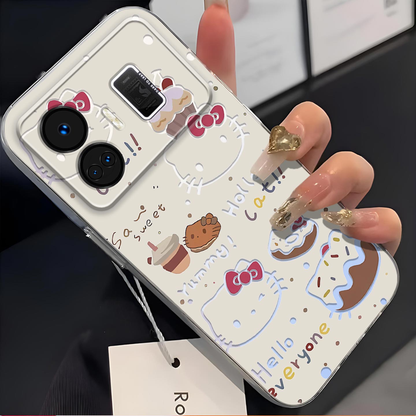 适用真我GTNeo5手机壳RMX3708镜头全包防摔镂空KT猫磨砂超薄软壳新款简约保护套个性高颜值高级感手机套创意