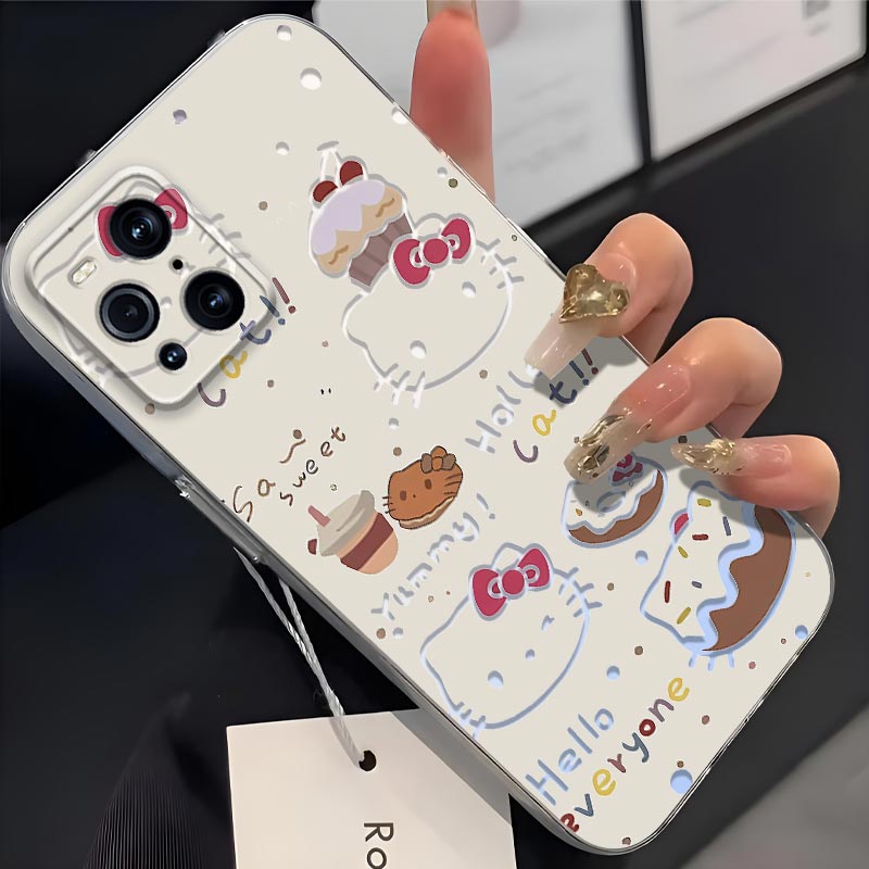 适用于OPPO FindX3手机壳Findx3pro镜头全包PEDM00防摔卡通可爱镂空KT猫磨砂超薄软壳高颜值凯蒂猫保护套新款