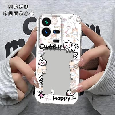 猫相框可放照片适用iQOO11Pro手机壳V2254A镜头全包iQOO11防摔硅胶软壳高级感V2243A保护套超薄可爱小卡新款