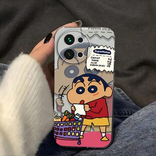 购物蜡笔小新适用于vivo 手机套 s18e手机壳s18e镜头全包vivo磨砂防摔软壳V2334A男生女士保护套透明可爱新款