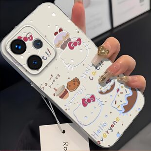 适用真我GT7Pro手机壳RMX5010镜头全包防摔镂空KT猫磨砂超薄软壳新款 高颜值高级感手机套创意 简约保护套个性