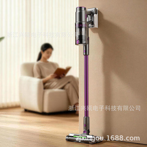 家用无线吸尘器可拆卸电池手持带挂钩V型滚刷扫拖一体吸尘器