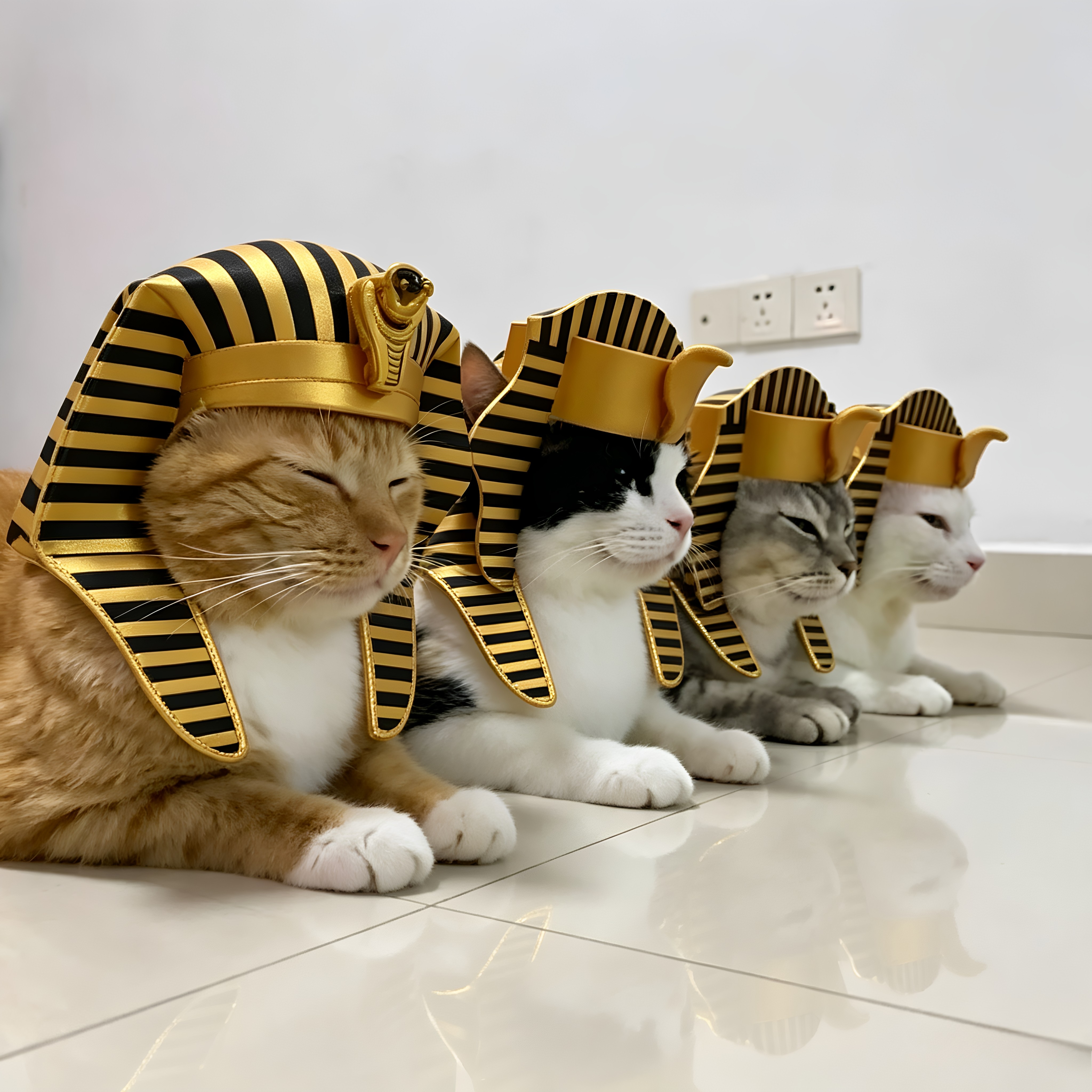埃及喵埃及猫咪帽子宠物cos法老图片