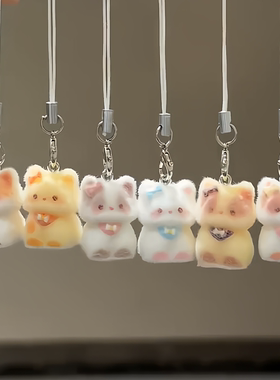 可爱猫咪挂件小玩偶毛绒树脂小猫