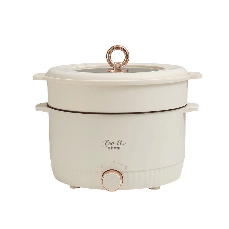 电火锅家用不粘锅多功能一体锅5L大容量带蒸笼上蒸下煮电炒锅