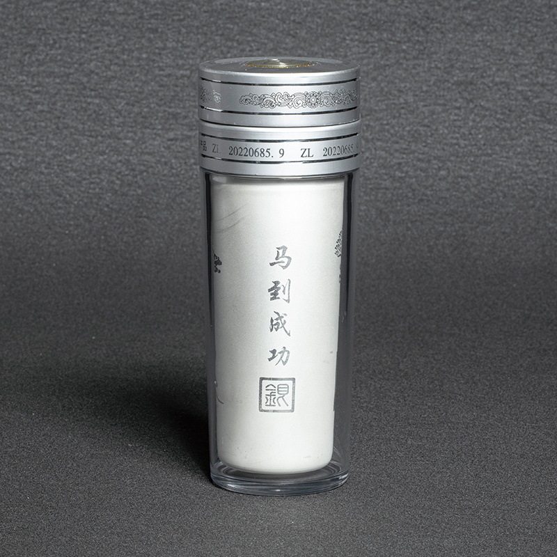 银杯子999纯银离子内胆足银水杯茶杯食用熟银杯节日送礼保温杯