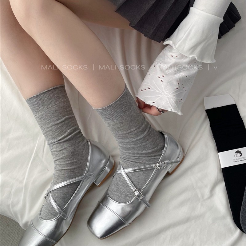 白色襪子女襪子堆堆涼感潮夏季