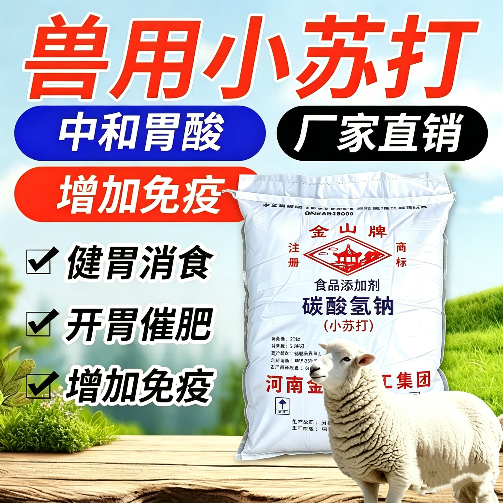 小苏打水产养殖农用种菜碳酸氢钠