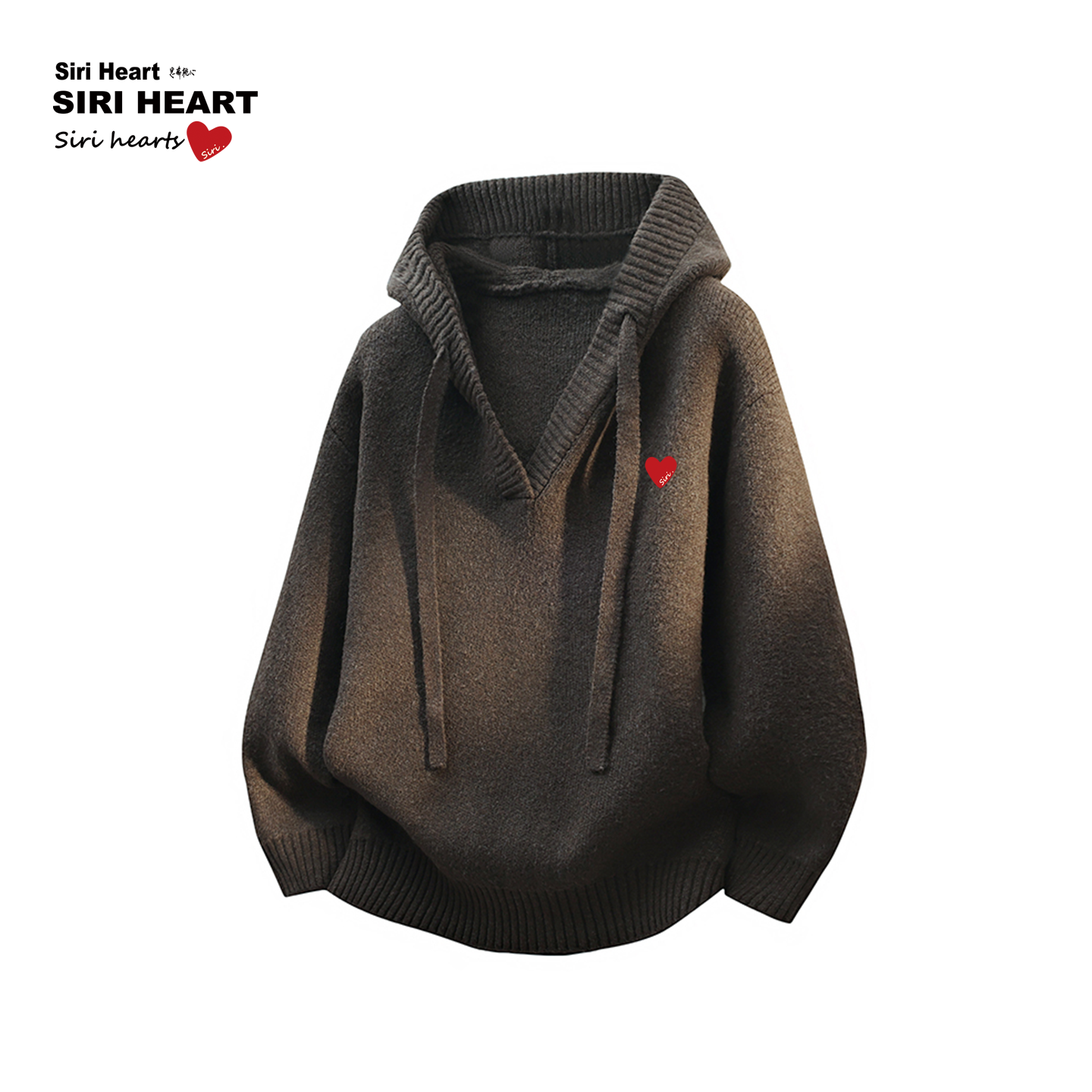 秋冬季男女宽松连帽针织衫