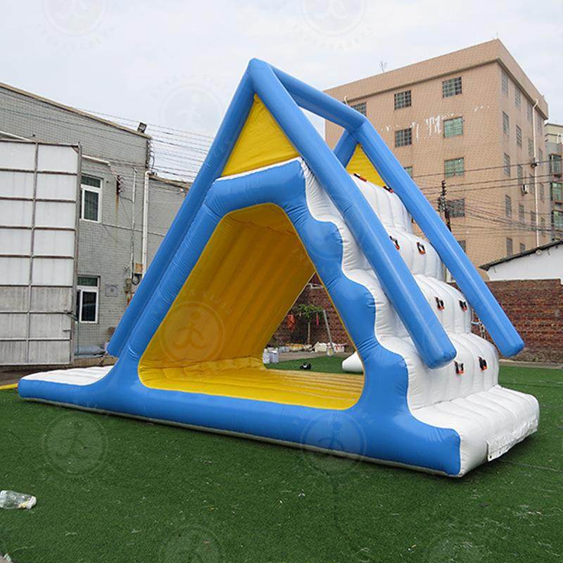 充气三角滑梯大型闯关游乐障碍设施水上乐园充气户外滑梯模型