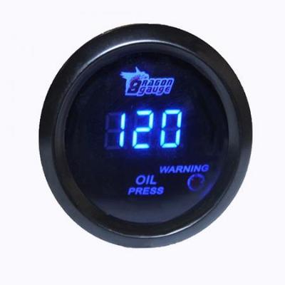2寸52MM黑色外壳蓝光数字显示机油压力表 油压表 车用仪表